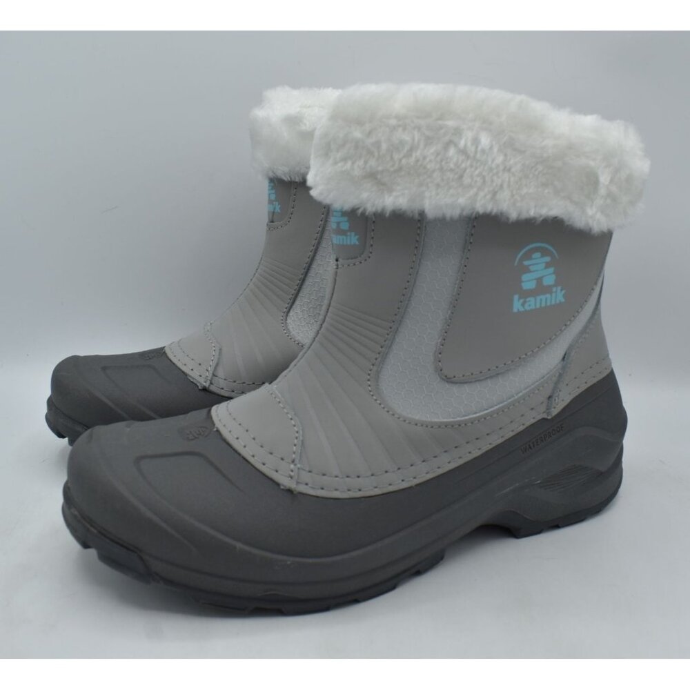 Kamik Womens‎ Size 9 Iceland Zip Light Grey Winter Boots Shoes